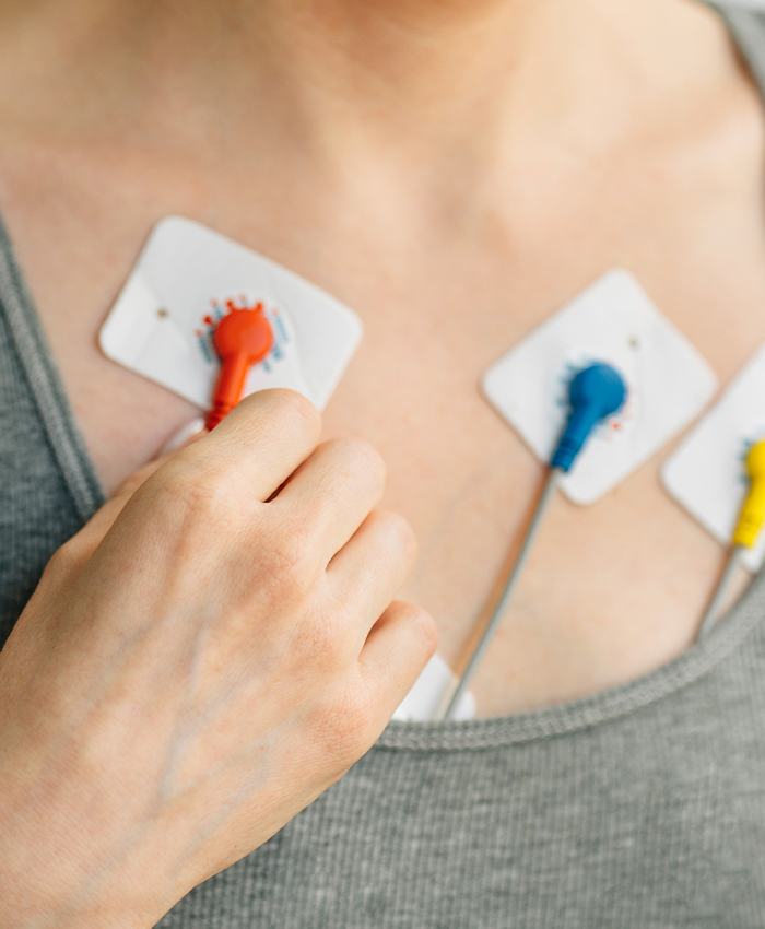 Patient removing sleep testing equipment